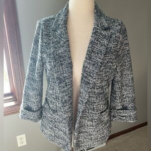 Skies Are Blue Monochrome Tweed Blazer